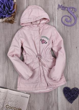 Куртка для девочки lc waikiki розовая с капюшоном размер 140 (9-10 лет)2 фото