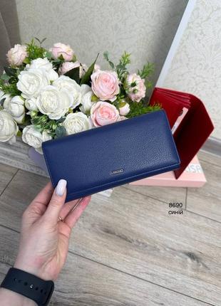 💙 жіночий гаманець на магнітах з єкошкіри