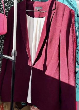 Модный удлиненный пиджак бордового цвета от new look в идеальном состоянии размер м/l2 фото