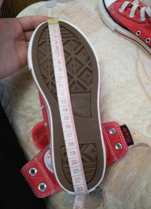 Красные кеды на липучках и резиновых шнурках , размер 336 фото