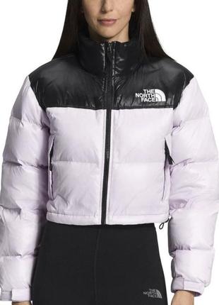 The north face women's nuptse short jacket женский пуховик оригинал