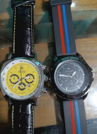 Чоловічі годинники кварцові armani, rolex, ferrari, hilfiger,mk1 фото