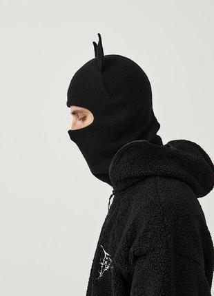 Балаклава зимова чоловіча жіноча batman чорна шапка-баф чоловічий маска бетмен тепла6 фото
