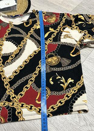 Світшот кофта укорочена zara кроп топ з ланцюгами абчтракція 5