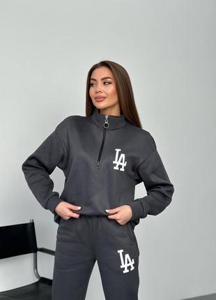 Спортивний костюм на флісі (графіт)