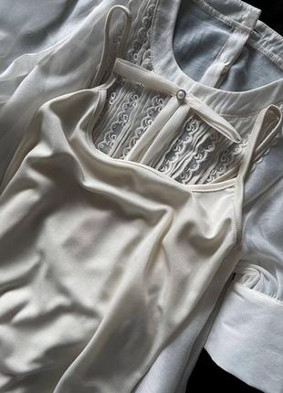 Женские невероятная шифоновая блуза белая7 фото