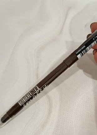 Maybelline new york tattoo liner automatic стійкий гелевий олівець для повік
, відтінок 040 smokey brown