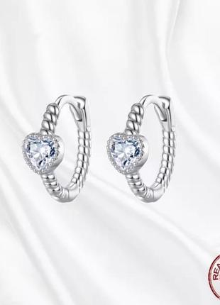 Сережки кільця маленькі срібло silver_pandora