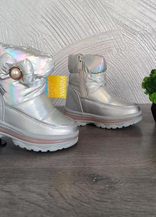 Зимові чоботи для дівчинки, зимові черевики для дівчинки, дутіки1 фото