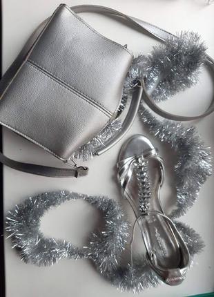 Срібляста срібна сумочка сумка