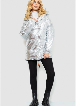 Куртка жіноча, колір сріблястий, 235r5808