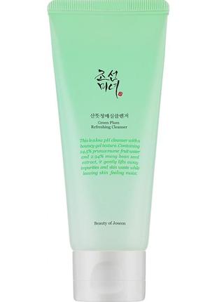 Гель-пінка для вмивання beauty of joseon green plum refreshing cleanser 100 ml