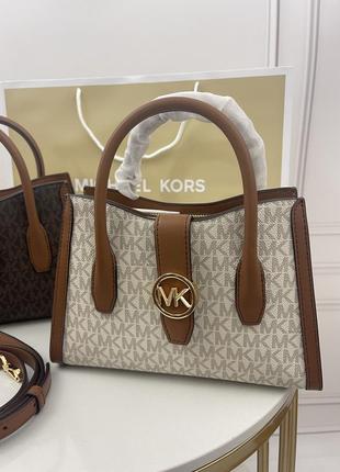 Сумка michael kors gabby small logo satchel оригинал1 фото