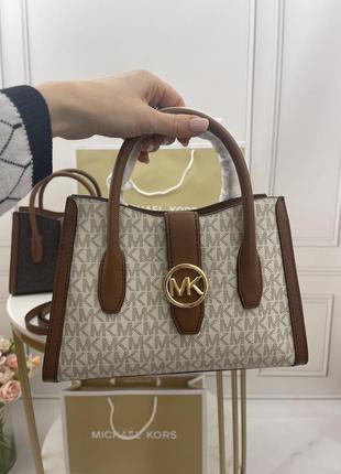 Сумка michael kors gabby small logo satchel оригинал2 фото