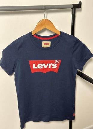 Синяя футболка levi's (унисекс )