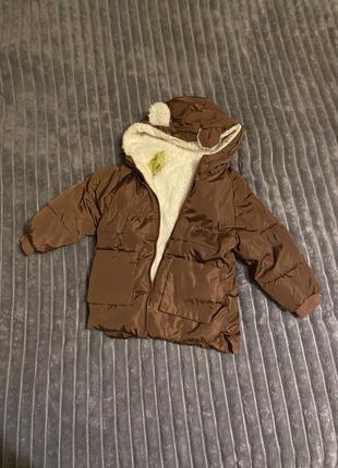 Зимняя курточка унисекс медвежонок, размер 1043 фото