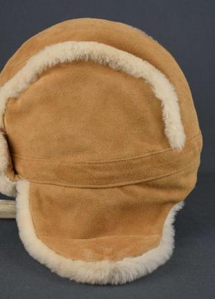 Ugg hat aviator shearling sheepskin шапка вушанка дитяч зима замша хутро овчина цигейка оригін4-6лет3 фото