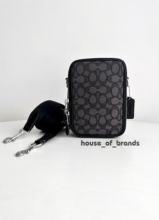 Чоловіча брендова шкіряна сумка coach stanton crossbody bag оригінал сумочка кросбаді коач коуч шкіра на подарунок чоловіку подарунок хлопцю2 фото