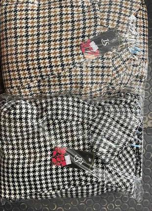 Кашемировое пальто на подкладке в «гусиную лапку» с поясом длина макси люкс качество 🔥7 фото