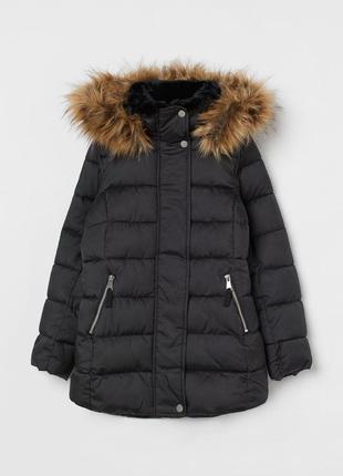Теплая демисезонная куртка, р.xs-s, h&m, швеция