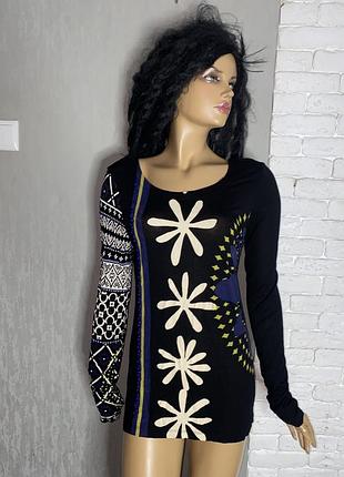 Кофта трикотажна лонгслів desigual , m