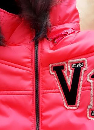 Куртка на девочку розовая, эврозима3 фото