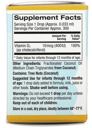 California gold nutrition жидкий витамин d3 для детей 10 мкг 400 ме 10 мл 0,34 жидкий  cgn-010344 фото