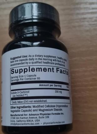 Advance physician formulas, індол-3-карбінол, 200 мг, 60 капсул2 фото