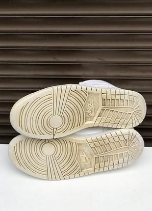 Air jordan 1 mid triple white 2.0 45р 29см кросівки оригінал 5