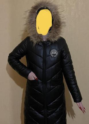 Кожаная зимняя куртка 🖤2 фото