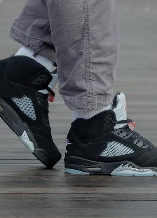 Мужские кроссовки nike air jordan retro 5 black5 фото