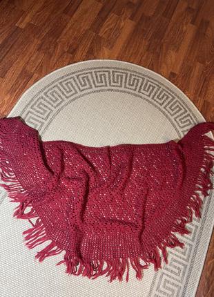 Платок шаль шарф ажурной вязки2 фото