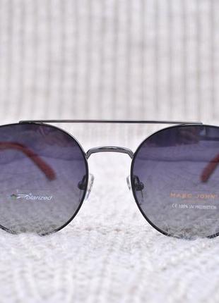 Фирменные солнцезащитные круглые очки marc john polarized2 фото