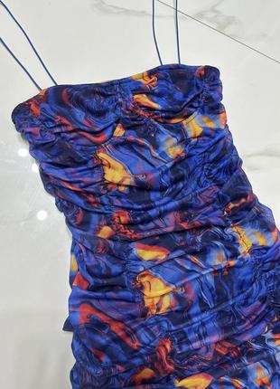 Вечернее короткое платье pritty little thing синего цвета на размер l6 фото