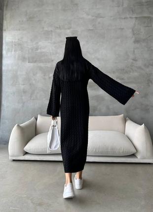Трендовое теплое длинное вязаное платье макси7 фото