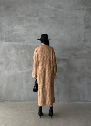 Трендовое теплое длинное вязаное платье макси9 фото