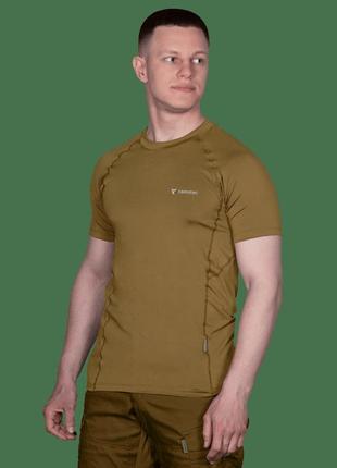 Футболка мужская тактическая армейская повседневная военная футболка для всу (xl) койот va-332 фото