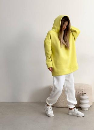 Теплый худи оверсайз