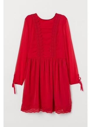 Платье h&m красное