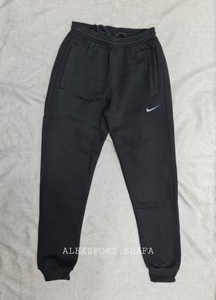 Теплые спортивные штаны nike , спортивные штаны с начесом трехнитка, мужские спортивные найк штаны осень зима, штаны старые и большие размеры батал4 фото