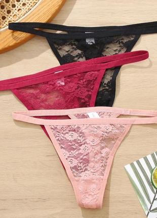 🌿finetoo набір трусиків з ластовицею ніжне мереживо