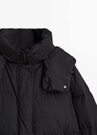 Довгий пуховик пуфер куртка massimo dutti 6712/8109 фото