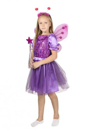 Детский карнавальный костюм бабочки. цвет сиреневый (104-134 см) 502368мы