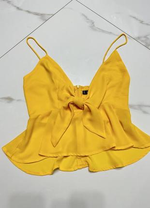 Топ блуза shein желтого цвета на размер м2 фото