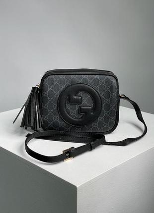 Красива жіноча сумка gucci blondie small  в темному кольорі крута модель під любий стиль бренда гучі2 фото