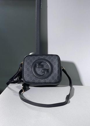 Красива жіноча сумка gucci blondie small  в темному кольорі крута модель під любий стиль бренда гучі5 фото