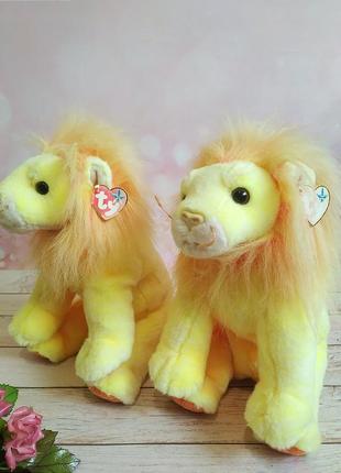 Большая мягкая игрушка лев ty beanie buddy bushy
