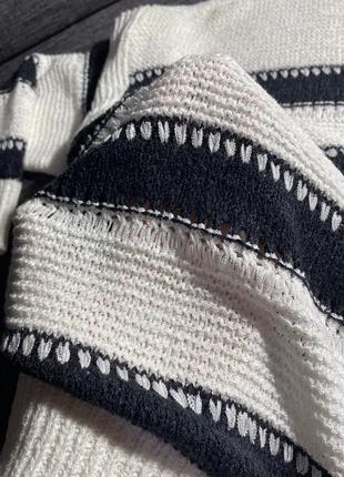 Стильный вязаный свитер в полоску 🤍3 фото