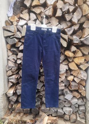 Синие брюки hm на 7-8 лет 128 см рост классические школьные штаны1 фото