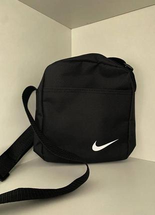 Барсетка nike чорна чоловіча сумка через плече найк сумка nike1 фото